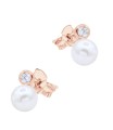Crystal with Pearl Silver Stud Earring STS-7088